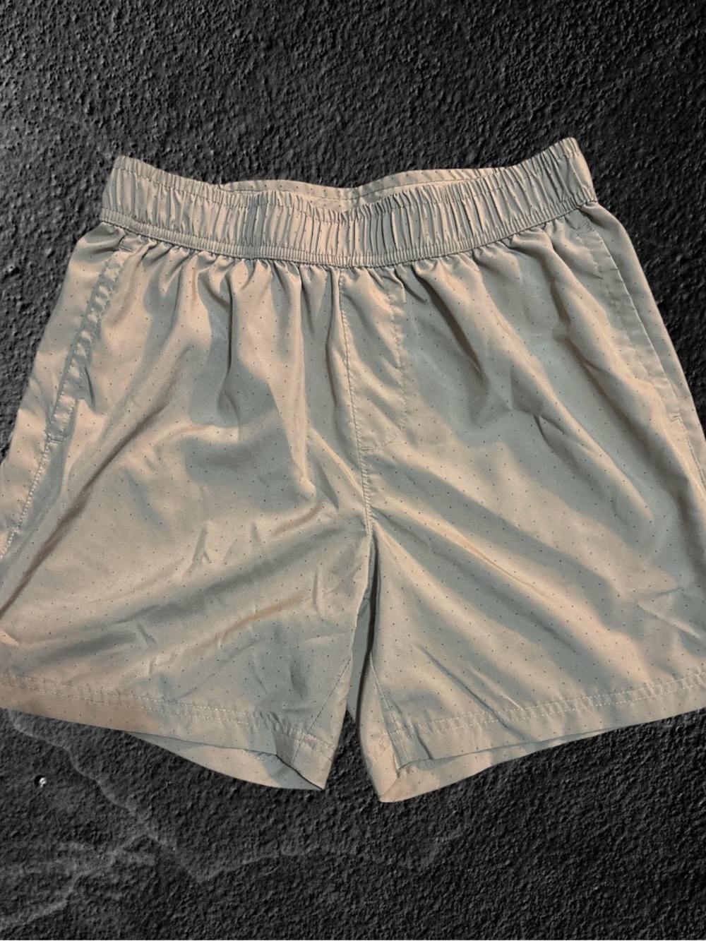 BCG Laser-Cut Breathable Shorts Tan Khaki Beige Men's Small